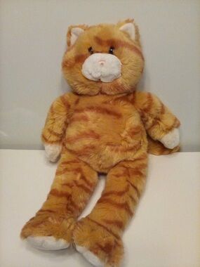 Build A Bear Orange Tabby Cat Plush 17" Stuffed Animal BABW Striped Kitty